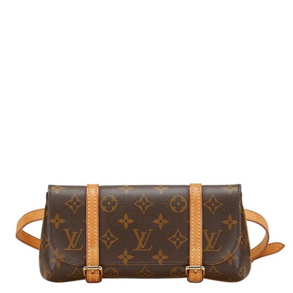 LOUIS VUITTON Brown Monogram Leather Fanny Pack - Picture 1 of 13
